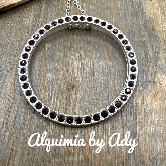 Alquimia Jewelry - JEWELED NATURAL GARNET EXTRA LONG LAYERING NECKLACE